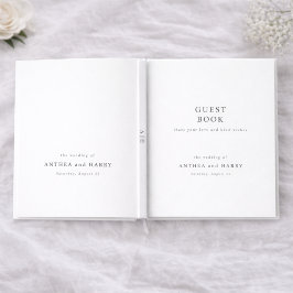 Modern Serif Typography Editorial Wedding Gästböcker