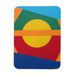 Modern Setting Sun Abstract Magnet