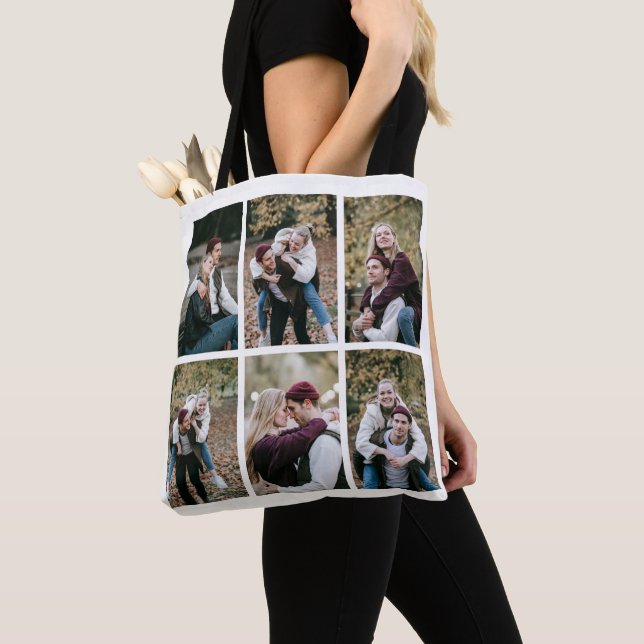Modern sex Photo Collage Tote bags Tygkasse (Närbild)