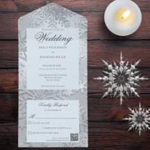 Modern Shades of Ice Blue Snowflake QR-kod
