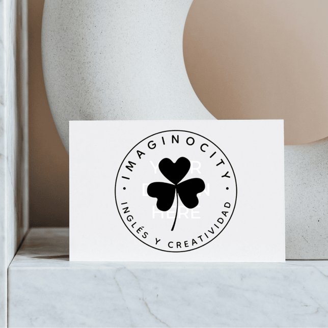Modern Shamrock Business Namn och Slogan Stämpel (Skapare uppladdad)