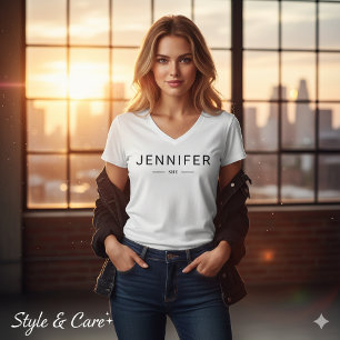 Modern SHE-inspirerad personlig T-shirt för kvinno