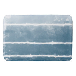 Modern Shibori Ombre Retro Tie Dye Hippie Indigo Badrumsmatta