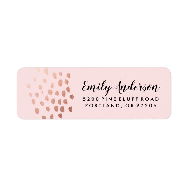 Modern Shimmer | ADRESSETIKETTER Returadress Etikett (Framsidan)