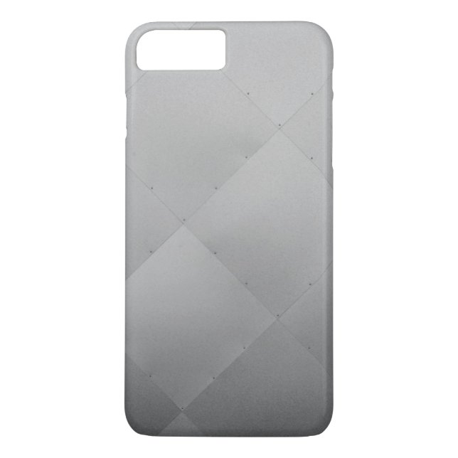 Modern shiny Checkated Metall Grått Case-Mate iPhone Skal (Baksida)