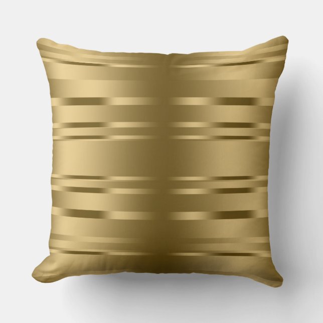 Modern Shiny Guld Rand Mönster Kudde (Framsida)