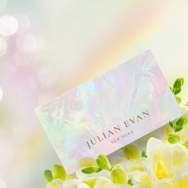 Modern Shiny HoloGrapcs Beautician Makeup Visitkort (Skapare uppladdad)