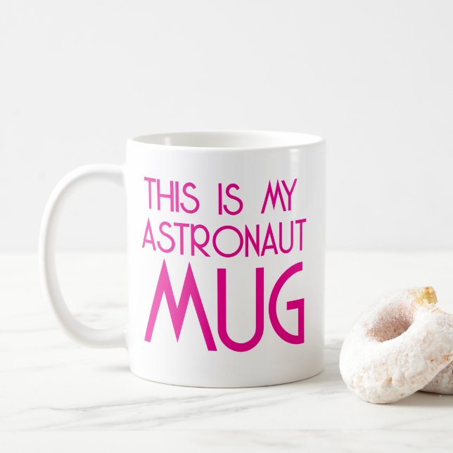 Modern Shock rosa Astronaut mugg (Med munk)