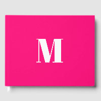 Modern shock rosa fuchsia anpassningsbar monogram 