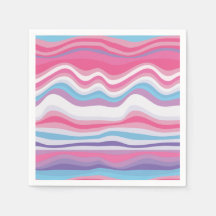 Modern Shock rosa Lila Blue Vågigt Mönster