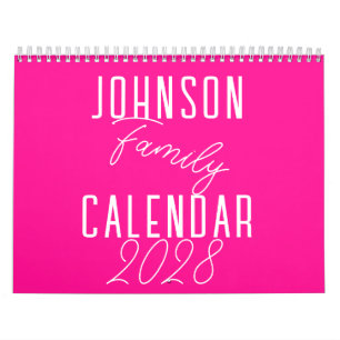 Modern Shock rosa Namn Kalender