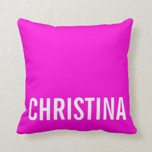 Modern Shock rosa Personlig Namn Pillow Kudde