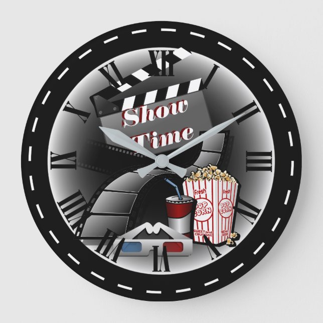 Modern Showtime Movie Theater Stor Klocka (Framsida)