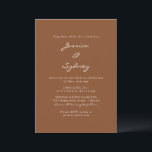 Modern Sienna Brown-skript Bröllop allt i en OSA Inbjudningar<br><div class="desc">Minimalistisk Modern Sienna Brown-skriptbröllop med OSA Online webbplats</div>