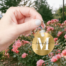 Modern Signatur Monogram Guld Folie