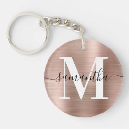 Modern Signatur Monogram Roséguld Folie Foto