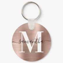 Modern Signatur Monogram Roséguld Folie Foto