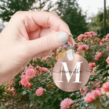 Modern Signatur Monogram Roséguld Folie Foto