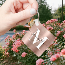 Modern Signatur Monogram Roséguld Folie
