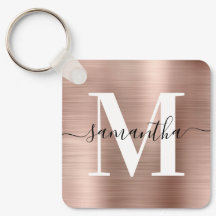 Modern Signatur Monogram Roséguld Folie