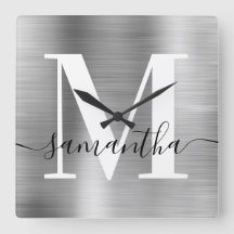Modern Signatur Monogram Silverfolie