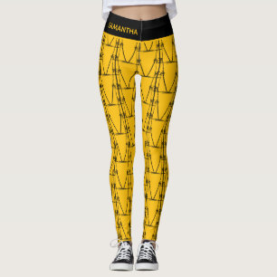 Modern Silhouette Coconut Träd Mönster Birthday Leggings