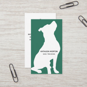 Modern Silhouette Hund Trainer Visitkort