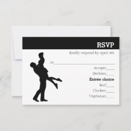 Modern Silhouette Par - RSVP-kort OSA Kort