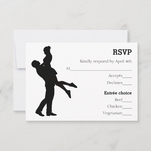 Modern Silhouette Paret - RSVP-kort OSA Kort (Framsida)