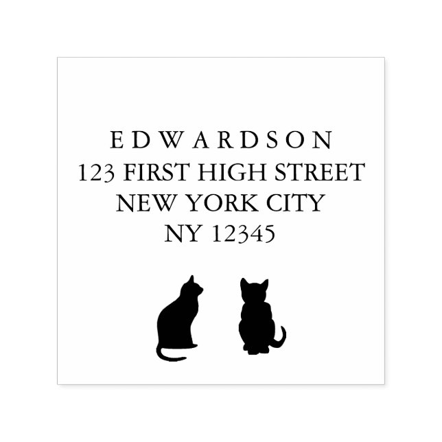 Modern silhouettes anpassningsbar Returadress Frim Självfärgande Stämpel (Design)