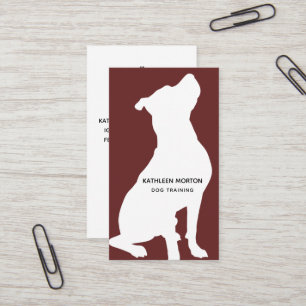 Modern Silhuett Hundtränare Visitkort
