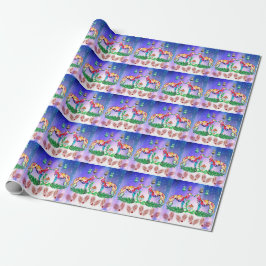 Modern Silken Windhound Wrapping Paper Presentpapper