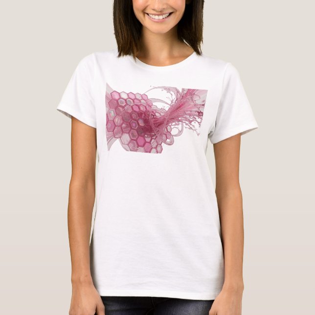 Modern silver ABSTRAKT KONST Design T Shirt (Framsida)