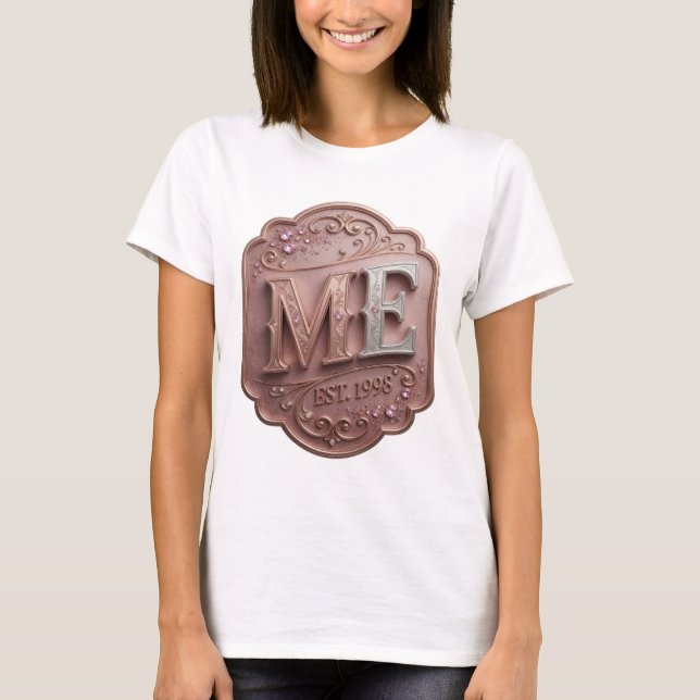 Modern silver ABSTRAKT KONST Design T Shirt (Framsida)