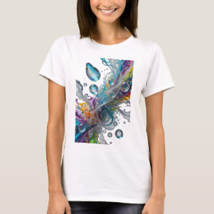Modern silver ABSTRAKT KONST Konstnärlig smycke T Shirt