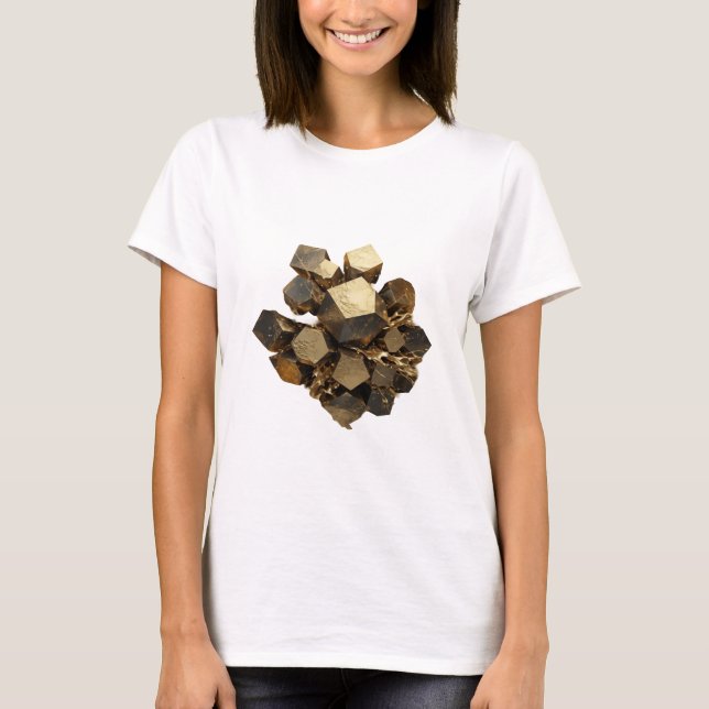 Modern silver ABSTRAKT KONST Statement T-shirt (Framsida)