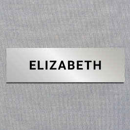 Modern Silver-anställd Namnbricka