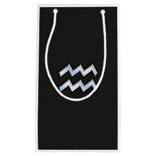 Modern Silver Aquarius Zodiac-inloggning på Snake