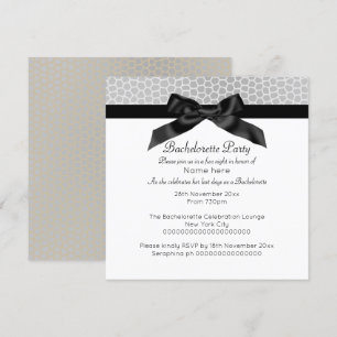 MODERN SILVER BLACK LEOPARD BACHELORETTE INBJUDNINGAR