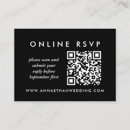 Modern Silver Bröllop-Online QR-OSA Tilläggskort