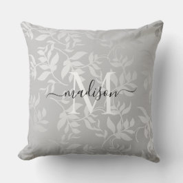 Modern Silver Brushed Metall Kudde