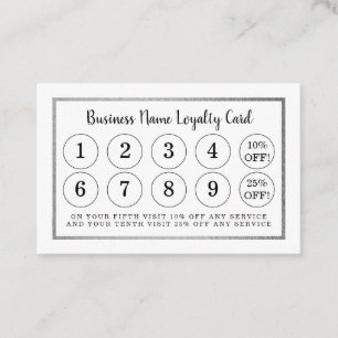 Modern Silver Foil - Loyalty Card Lojalitetskort