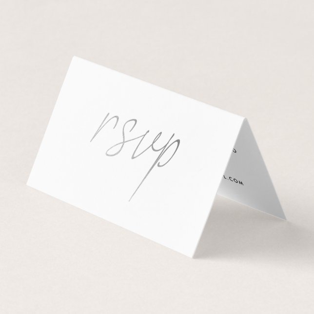 Modern Silver Foil-skript med Photo OSA kort (Framsida)
