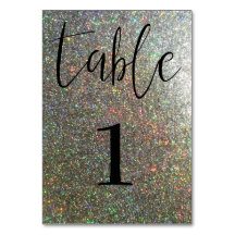 Modern Silver Glitter Bord-kort
