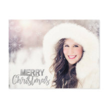 Modern Silver Glitter-julafton Helgdag PHOTO