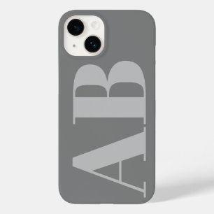Modern Silver Grått initial minimal contemporary