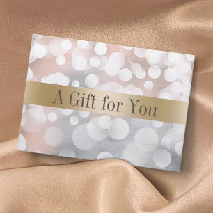 Modern Silver & Guld Salon Spa Gift-certifikat Rabattkort