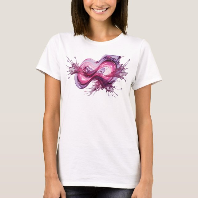 Modern Silver INFINITY 3D Text Konst T Shirt (Framsida)