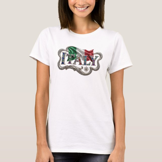 Modern Silver ITALY T-shirt (Framsida)