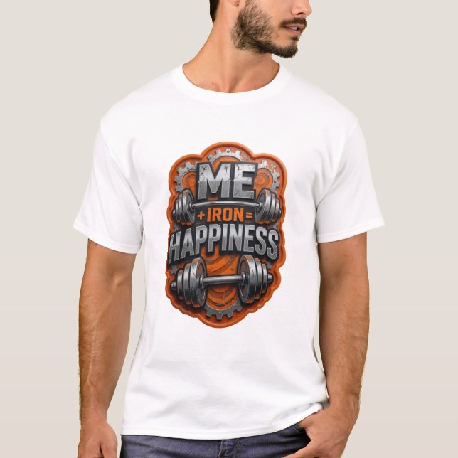 Modern Silver ME JÄRN LYCKA Anpassad T-shirt (Framsida)